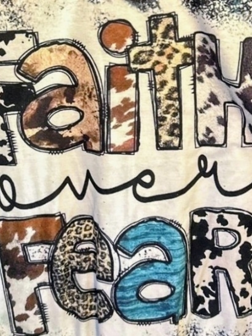 Faith Over Fear Graphic Tee - Multi Color - Picture 2 of 3
